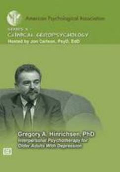 Hardcover Interpersonal Psychotherapy for Older Adults with Depression Book