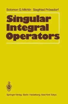Hardcover Singular Integral Operators Book