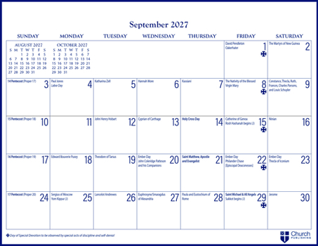 Calendar 2027 Parish Wall Calendar: September 2026 to December 2027 Book
