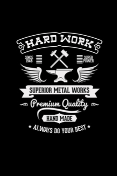 Hard work metal works: 6x9 Blacksmith | dotgrid | dot grid paper | notebook | notes