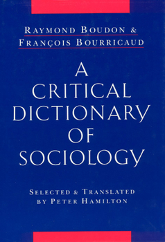 Hardcover A Critical Dictionary of Sociology Book