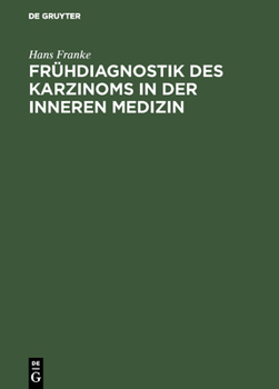 Hardcover Frühdiagnostik des Karzinoms in der inneren Medizin [German] Book