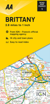 Road Map Brittany (Road Map Europe) - Book  of the AA Road Map France