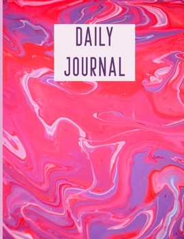 Paperback Daily Journal: Pink Journal with lined daily entry pages, size 8.5x11 Book