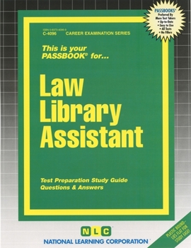 Spiral-bound Law Library Assistant: Passbooks Study Guide Book