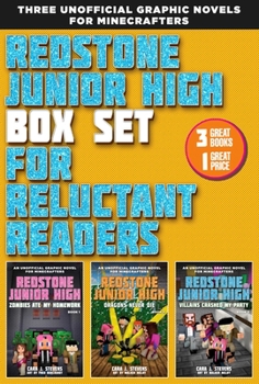 Paperback Redstone Junior High Box Set for Reluctant Readers: High-Interest, Illustrated Graphic Novels for Minecrafters Book