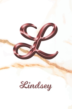 Lindsey: Sketchbook | Blank Imaginative Sketch Book Paper | Letter L Rose Gold White Marble Pink Effect Cover | Teach & Practice Drawing for ... Doodle Pad | Create, Imagine & Learn to Draw