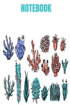 Paperback Notebook: Colored Seaweed Collection 6x9 College Ruled Book
