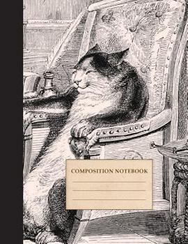 Composition Book: Wide Ruled Notebook for School 110 Pages, 8. 5x11inch, Rabbit Family Vintage Design : School Notebook Journal for Student / Teacher / Office