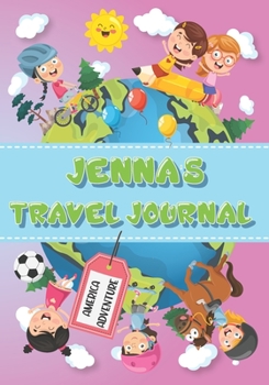 Paperback Jenna's Travel Journal: Personalised Awesome Activities Book for USA Adventures Book