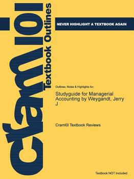 Paperback Studyguide for Managerial Accounting by Weygandt, Jerry J Book