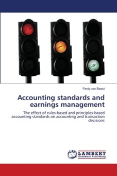 Paperback Accounting standards and earnings management Book