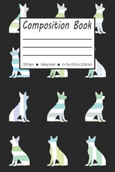 Paperback Composition Book: German Shepherd Dog Pattern College Ruled Pages (Exercise Book, Notebook) Book
