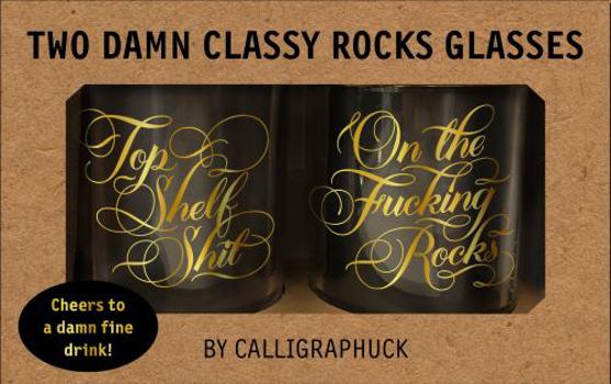 Misc. Supplies Two Damn Classy Rocks Glasses Book