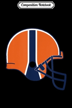 Composition Notebook: American Football Helmet Team Colors - Navy Blue Orange  Journal/Notebook Blank Lined Ruled 6x9 100 Pages