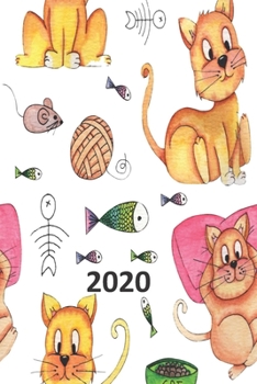 2020: Cat Diary, Planner, Organiser  - Week Per View - Gift for Cat Lover