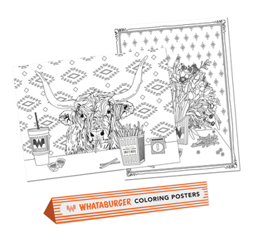 Misc. Whataburger Coloring Posters: Fun Food-Themed Jumbo Coloring for Kids and Adults Book