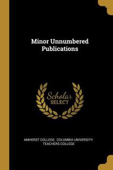 Paperback Minor Unnumbered Publications Book