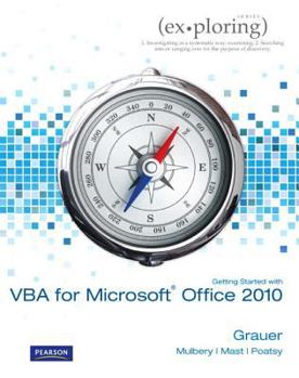 Paperback Getting Started with VBA for Microsoft Office 2010 Book