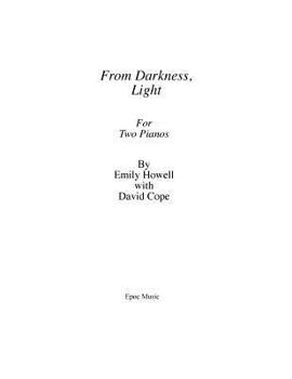 Paperback From Darkness, Light for Two Pianos Book