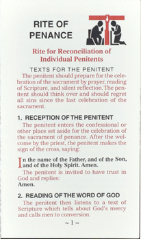 Paperback Rite of Penance Card for the People Book