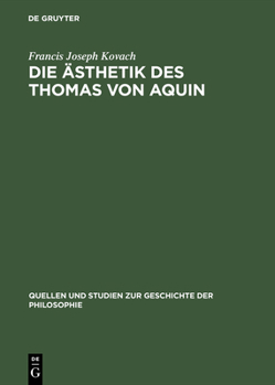 Hardcover Die Ästhetik des Thomas von Aquin [German] Book