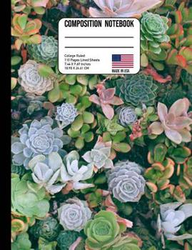 Paperback Composition Notebook College Ruled: Succulent Garden Back to School Composition Book for Teachers, Students, Kids and Teens Book