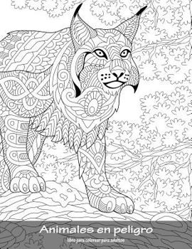 Paperback Animales en peligro libro para colorear para adultos 1 [Spanish] Book