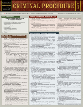 Wall Chart Criminal Procedure Book