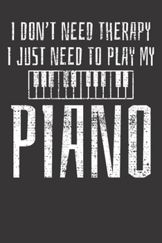 Paperback Notebook: Piano Pianist Music Instrument Teacher Gift Dot Grid 6x9 120 Pages Book