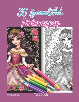 Paperback 36 Beautiful Princesses to Color Book