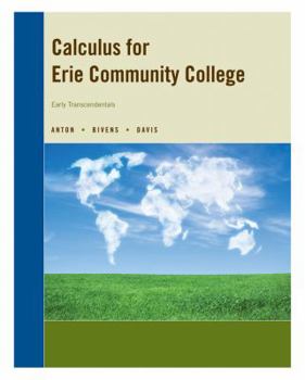 Calculus for Erie Community College Early Transcendentals
