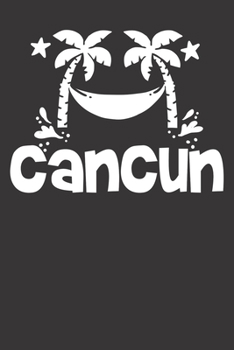 Paperback Notebook: Cancun Palm Tree Summer Mexico Beach Dot Grid 6x9 120 Pages Book