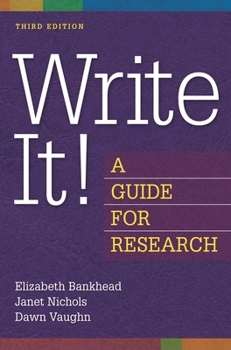 Paperback Write It!: A Guide for Research Book