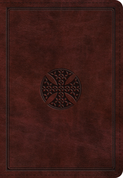 Imitation Leather ESV Large Print Bible (Trutone, Mahogany, Mosaic Cross Design) Book