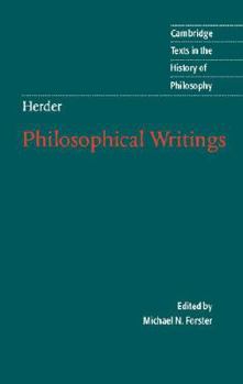 Hardcover Herder: Philosophical Writings Book