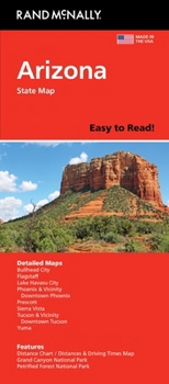 Loose Leaf Rand McNally Easy to Read Folded Map: Arizona State Map Book