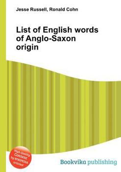 Paperback List of English Words of Anglo-Saxon Origin Book