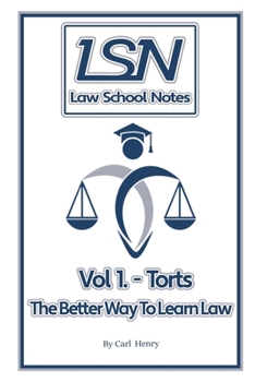 Paperback Law School Notes: Torts Book