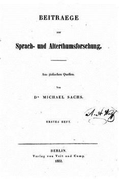 Paperback Beiträge zur Sprach- und Altertumsforschung [German] Book