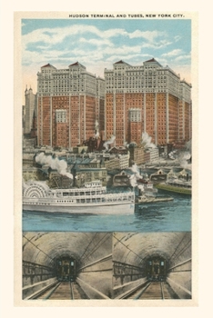 Paperback Vintage Journal Hudson Terminal and Tubes, New York City Book