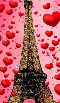 Hardcover Paris eiffel tower glitter glitter red hearts creative blank journal sir Michael designer edition: Paris eiffel tower glitter red hearts creative blan Book