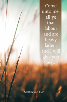 Misc. I Will Give You Rest Bulletin (Pkg 100) Funeral Book