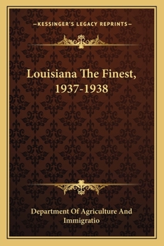 Paperback Louisiana The Finest, 1937-1938 Book