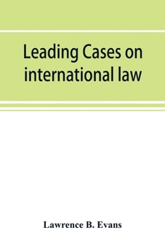 Paperback Leading cases on international law Book