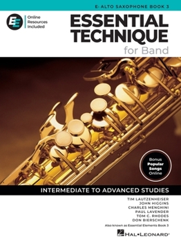 Essential Elements for Band - Eb Alto Sax Book 3 with EEi