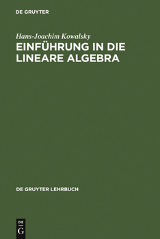 Hardcover Einführung in Die Lineare Algebra [German] Book