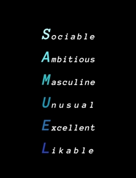 Samuel: Inspiring composition notebook gift for boy, son or man | Name personalized present | Elegant wide ruled paper | Standard size perfect for school, college or university