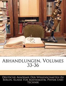 Paperback Abhandlungen, Volumes 33-36 [German] Book
