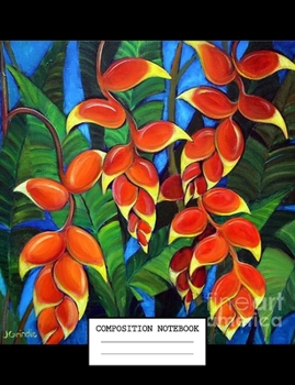 Paperback Composition Notebook: Cute Floral Flower College Ruled Journal with lined Paper for Taking Notes, Writing Workbook for Students, Teachers Book